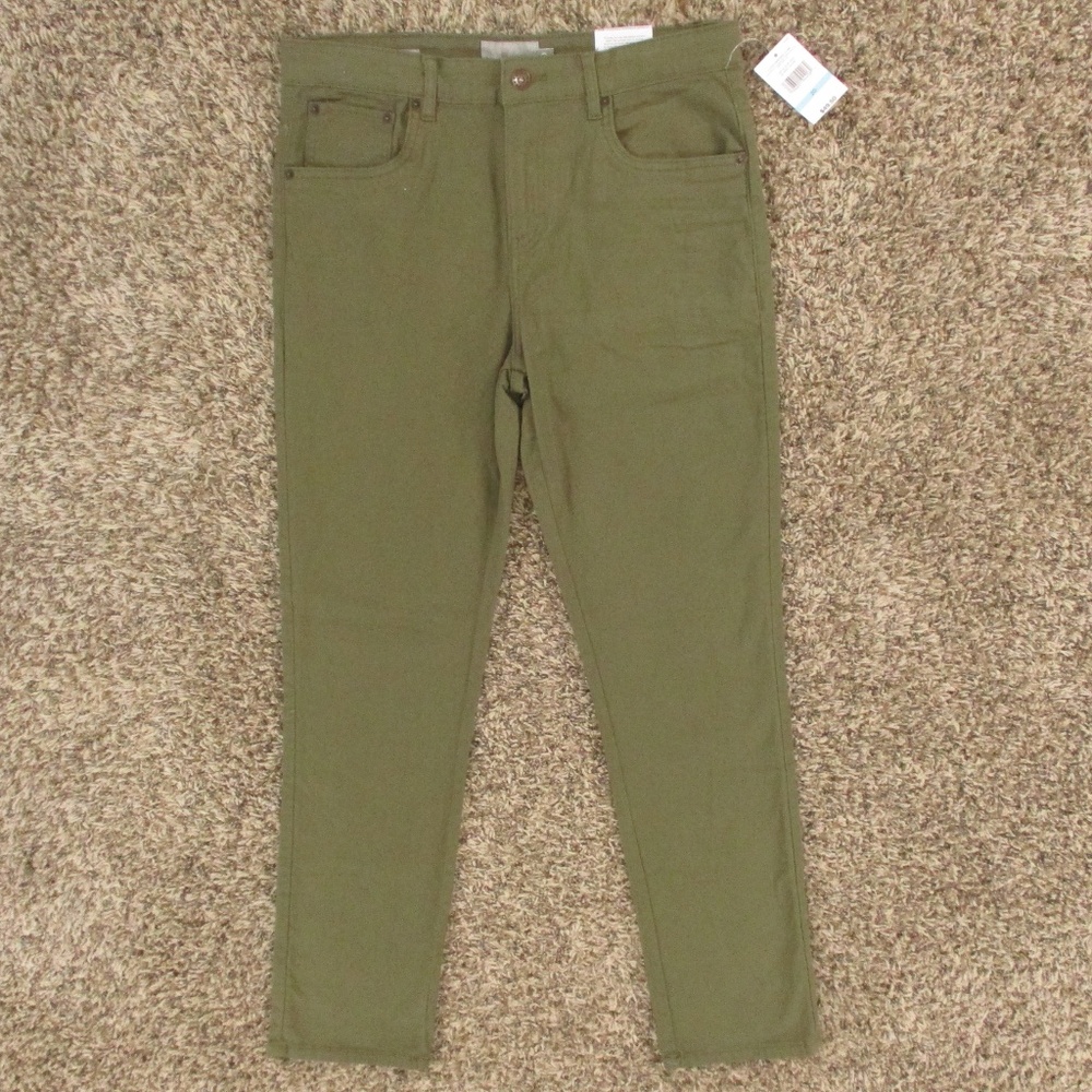 Lucky Brand‎ Jeans Boy's 20 Olive Green Classic Straight Stretch Twill Pants